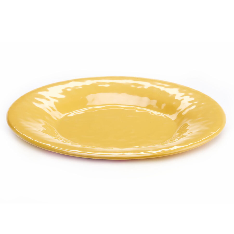 Elite Global Solutions D12P Tuscany 12 1/4" Mustard Yellow Melamine Plate