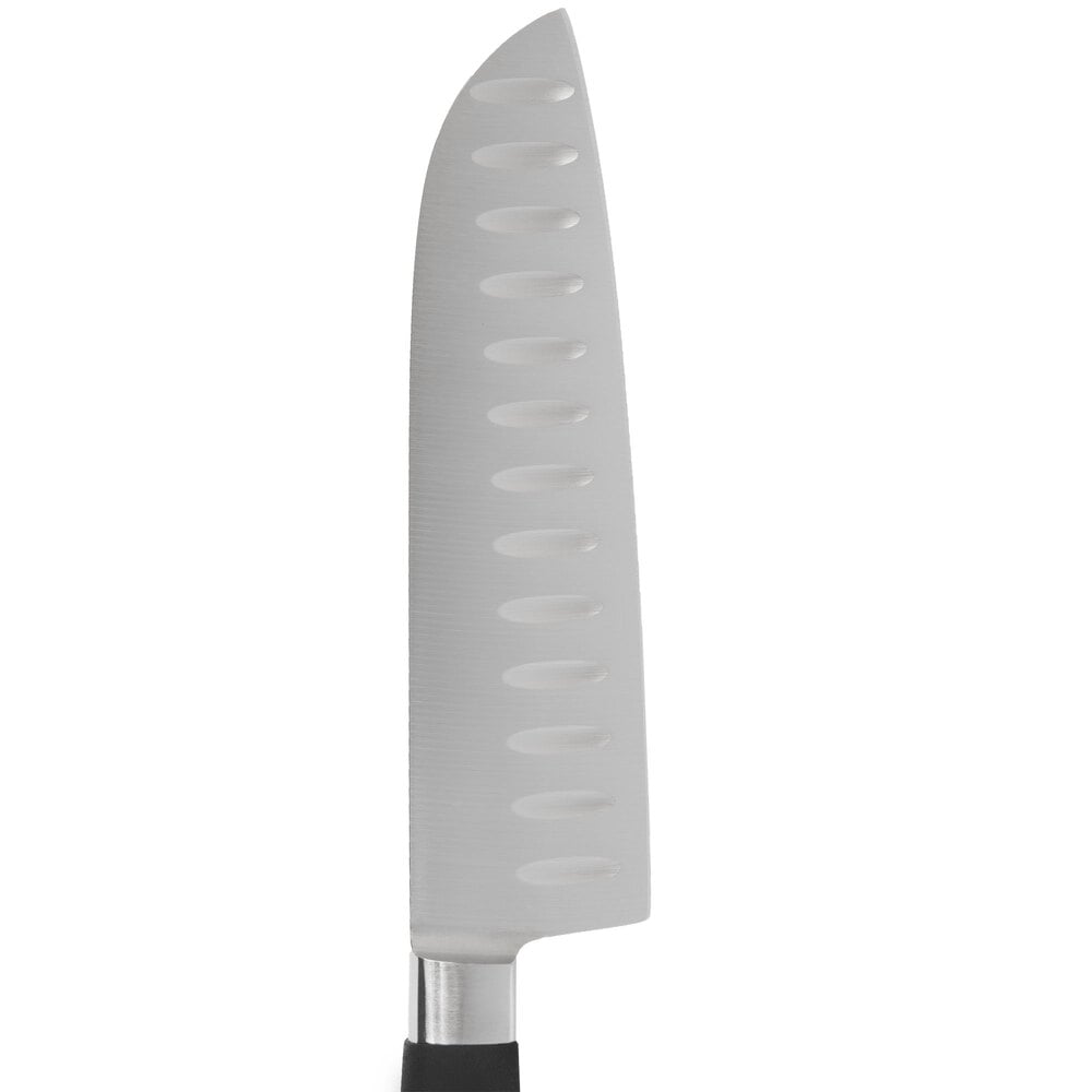 Santoku knife with a granton edge
