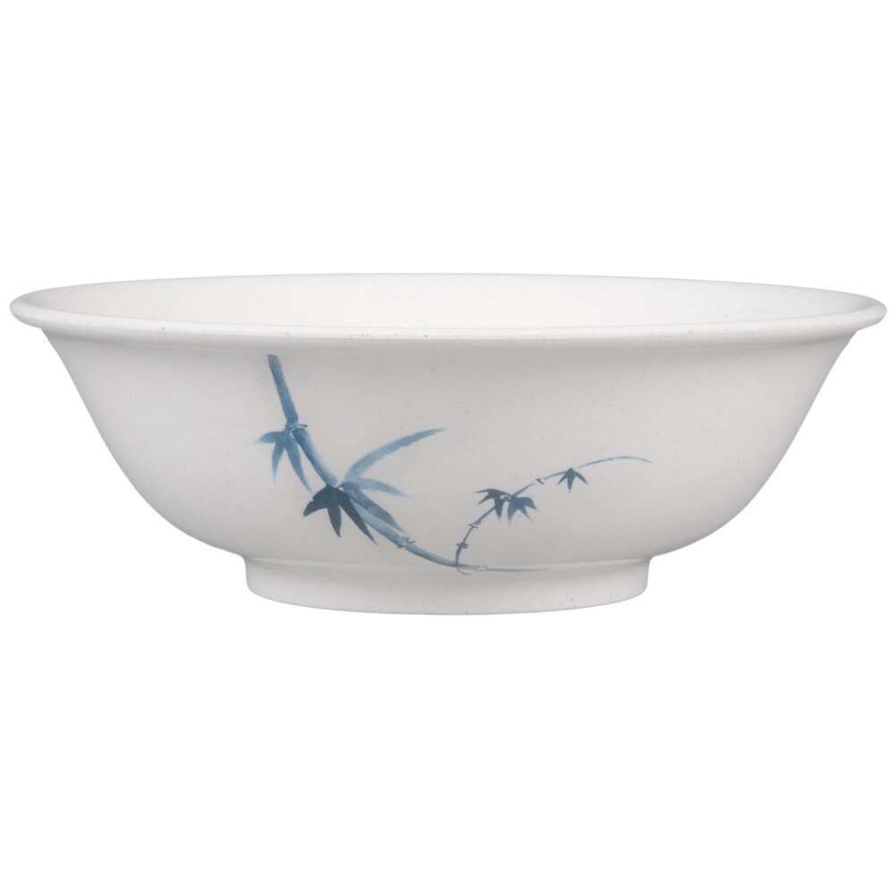 Thunder Group 5085BB Blue Bamboo 70 oz. Round Melamine Rimless Bowl