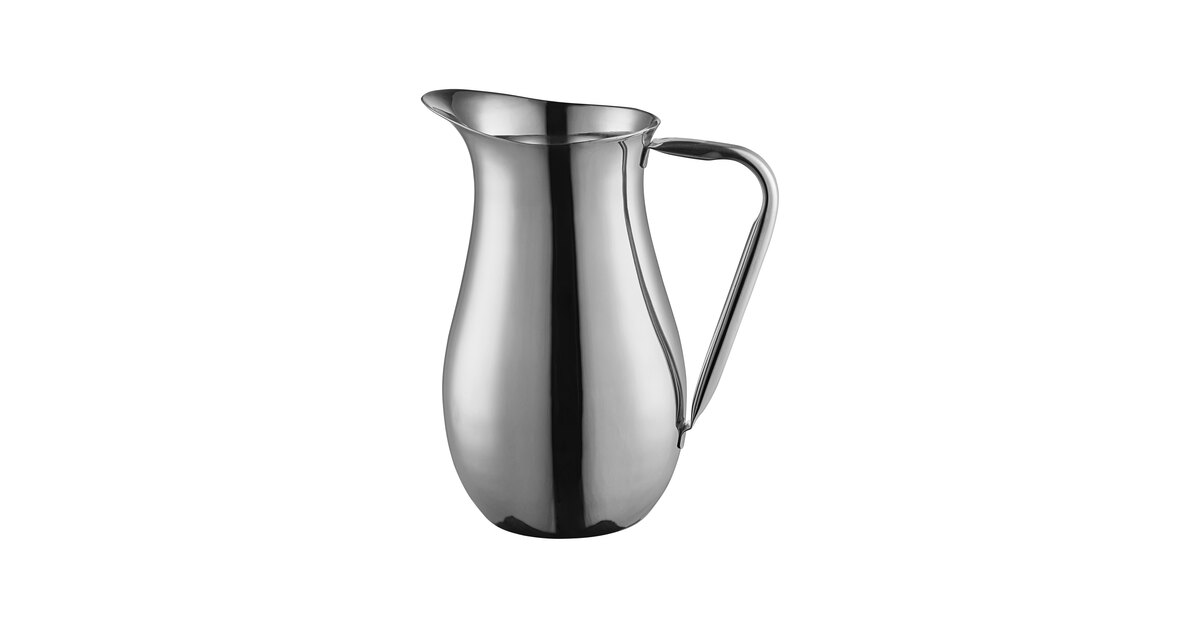 Vollrath 46550 64 oz. Double Wall Stainless Steel Water Pitcher
