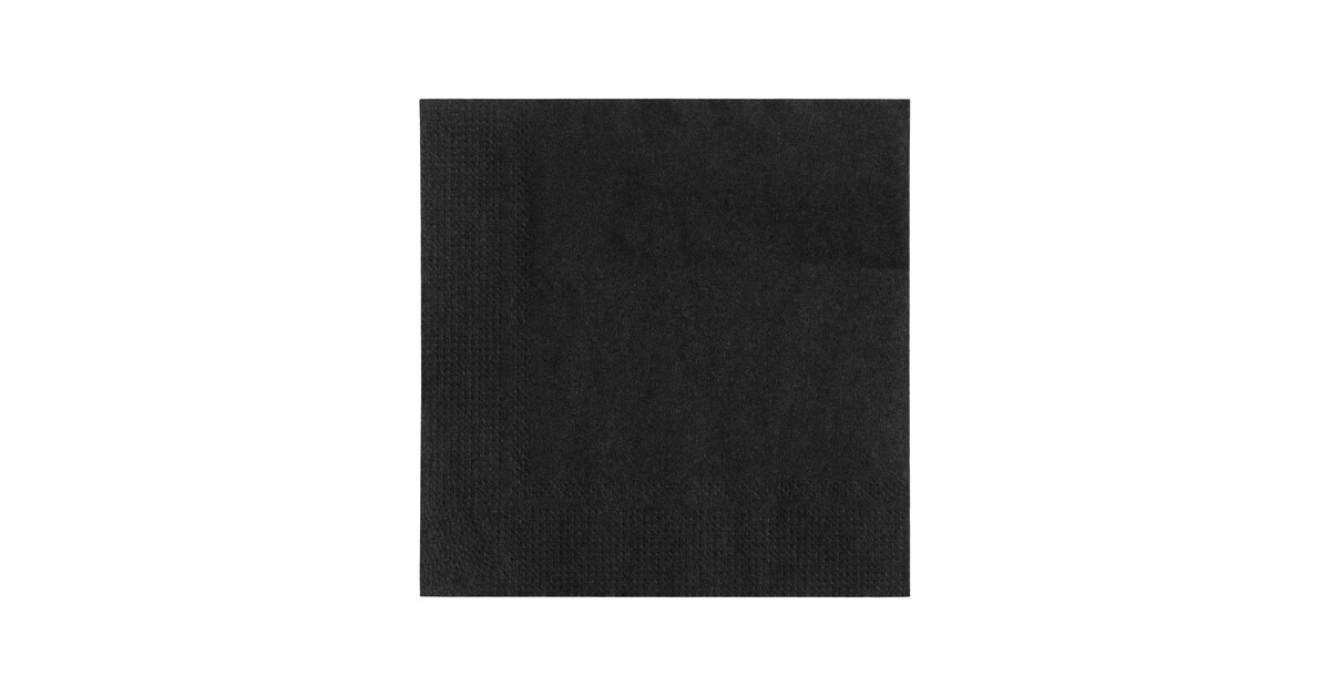 Bulksoft Black Cocktail Napkins - Pack Of 100, 2-Ply Paper Napkins For Bars, Parties & Home Use