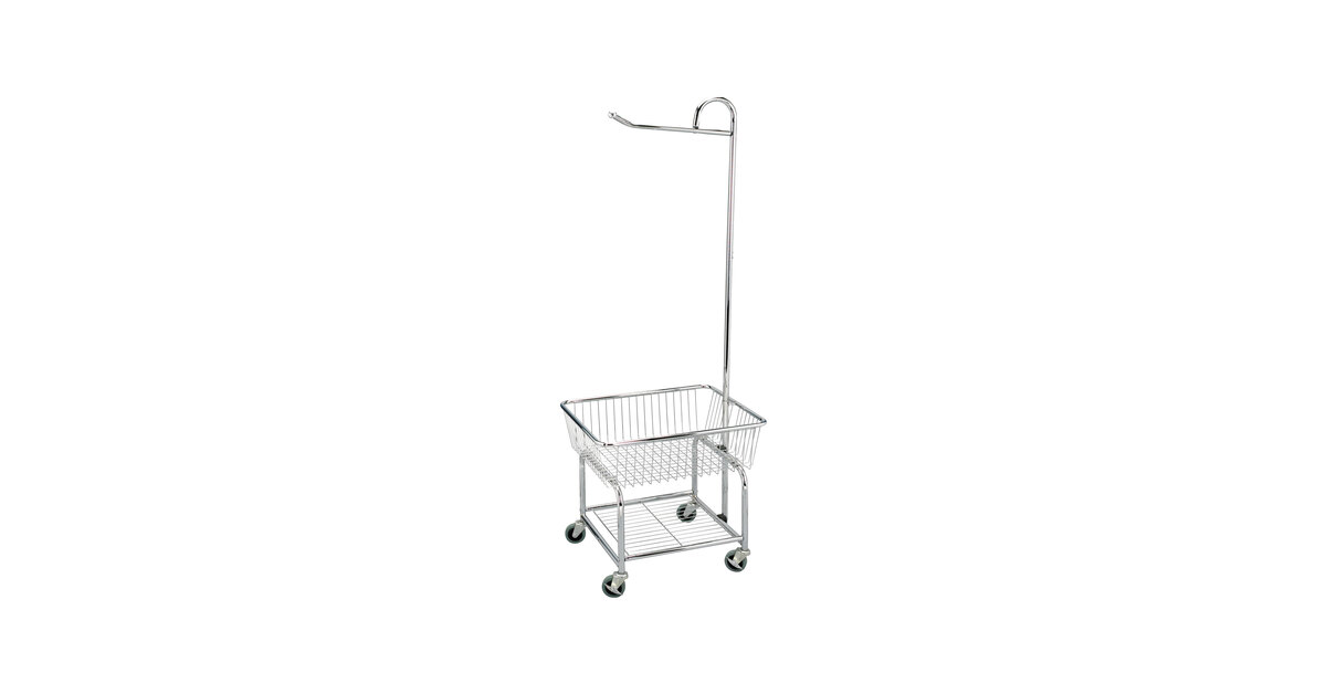 【極美品】LAUNDRY CART WITH POLE RACK CHROME 極美品】LAUNDRY CART WITH POLE RACK CHROME