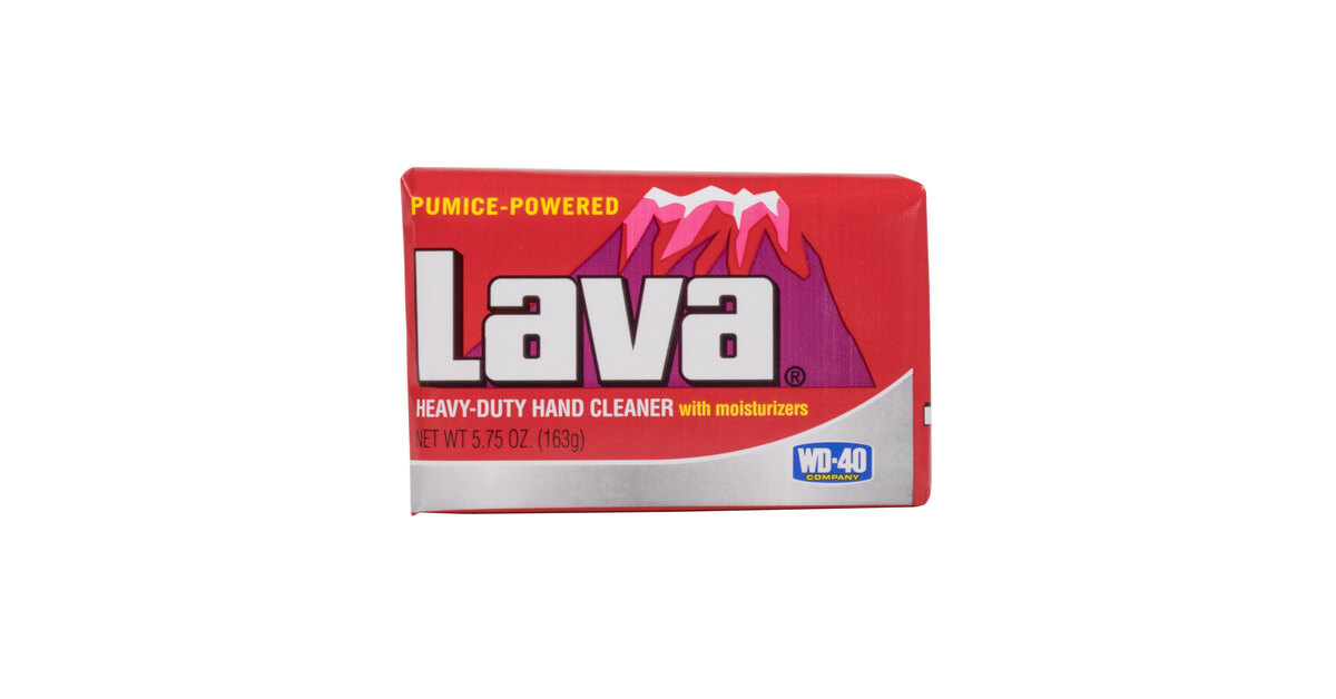 Lava Heavy-Duty Hand Cleaner Pumice soap with Moisturizers, 4-bars [5.75 OZ  each] with a Compatible Sparklen Wooden Nail Brush