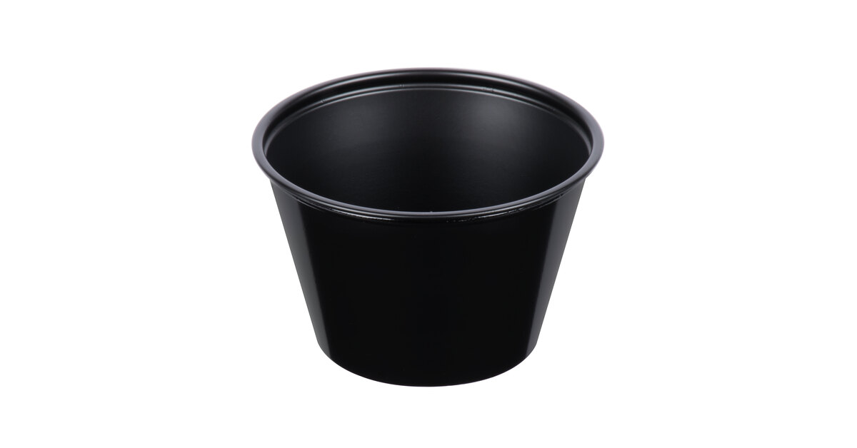 Yocup Company: YOCUP 32 oz Black 8 Premium PET Plastic Salad Bowl -  200/Case
