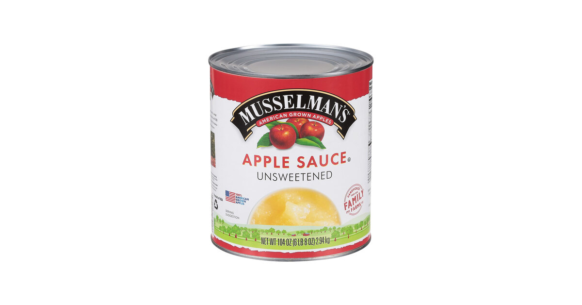 Musselman's #10 Can Natural Unsweetened Applesauce - 6/Case