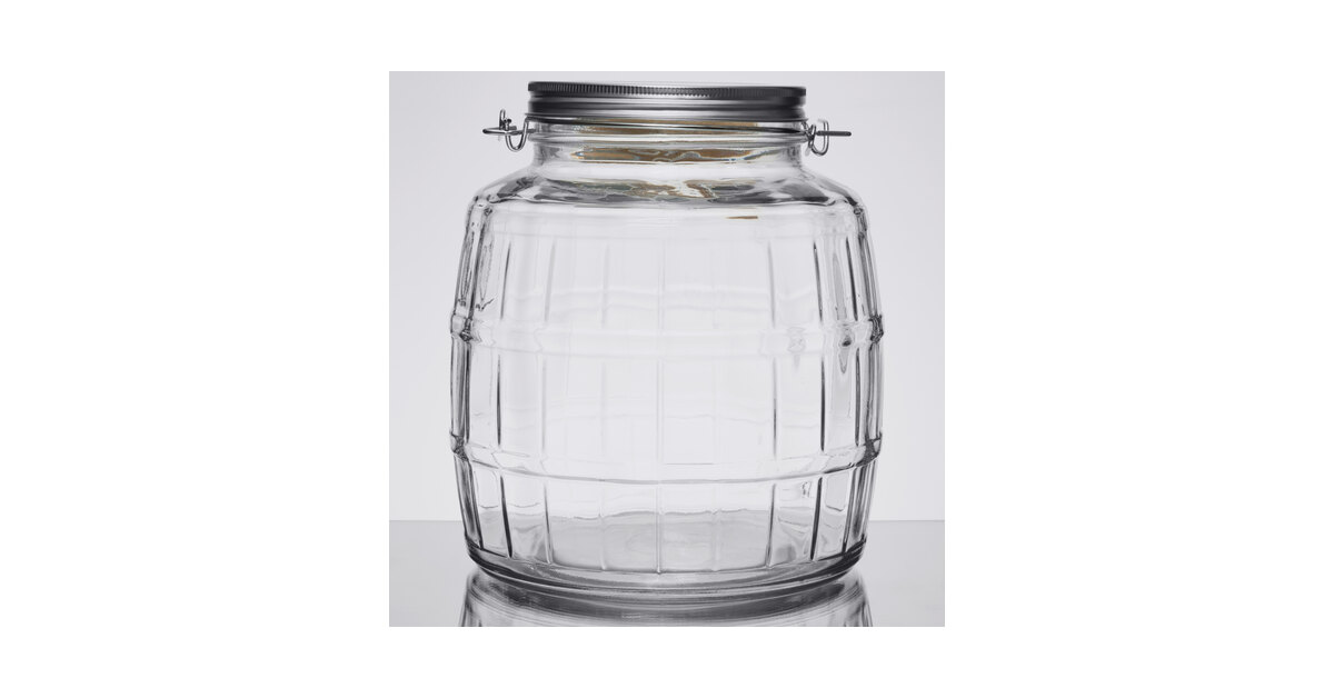 2.5 Gallon Glass Jars with Lids, Large Cookie Jars with Big Opening