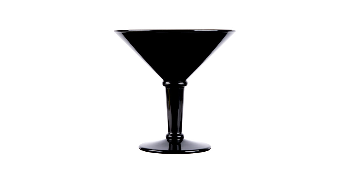 GET SW-1419-BK 48 oz. Black SAN Plastic Super Martini Glass - 3/Case