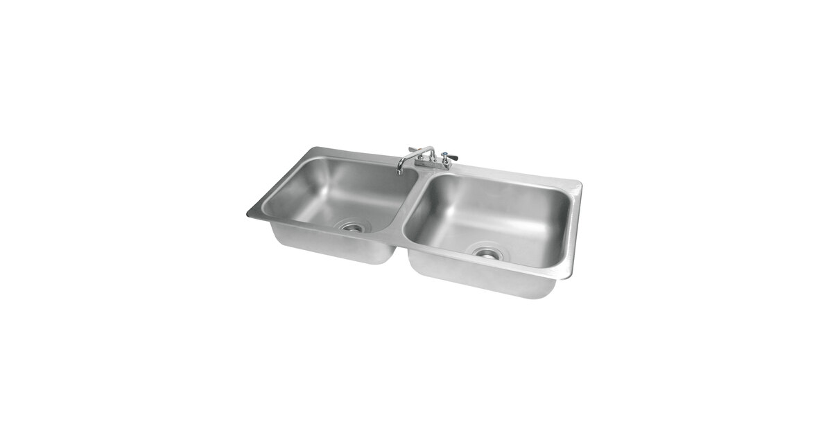 Advance Tabco Di 2 208 2 Compartment Drop In Sink 20 X 16 X 8 Bowls