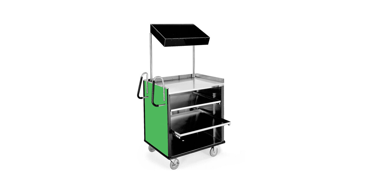 Lakeside 660G 4 Shelf Stainless Steel Compact Vending Cart with