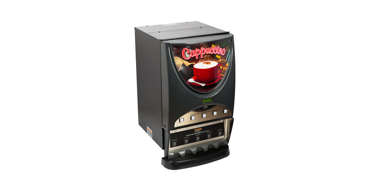 Bunn iMIX-3 4 1/2 gal Hot Beverage Dispenser w/ (3) 8 lb Hoppers &  Cappuccino Display, Black (38600.0050)