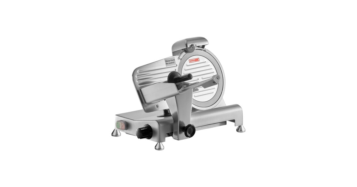 Global Solutions GS1600 9 Manual Meat Slicer, Gravity Feed - Win Depot