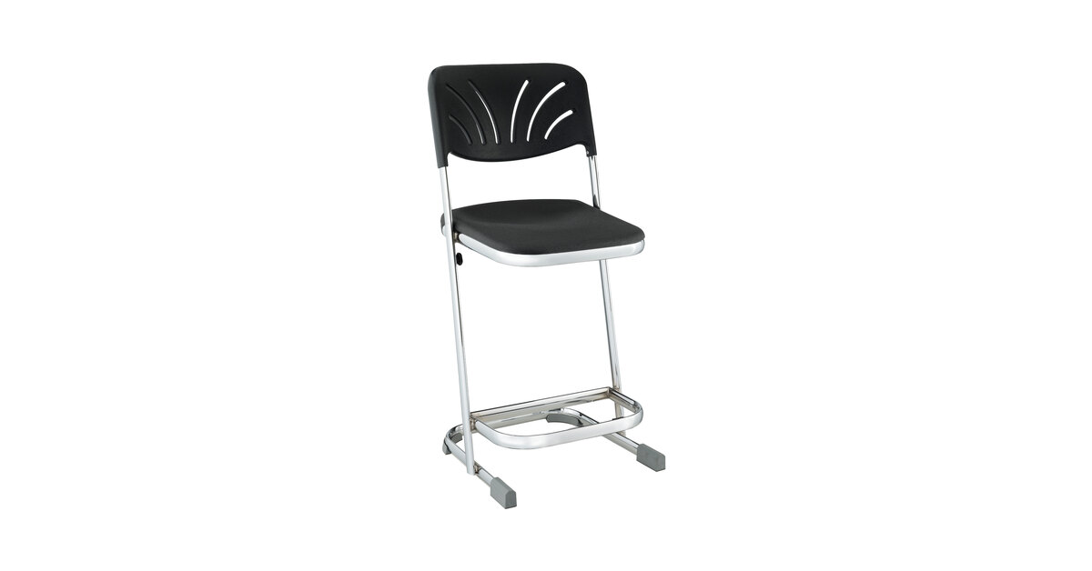 National Public Seating 6622B Elephant Z-Stool with Backrest - 22