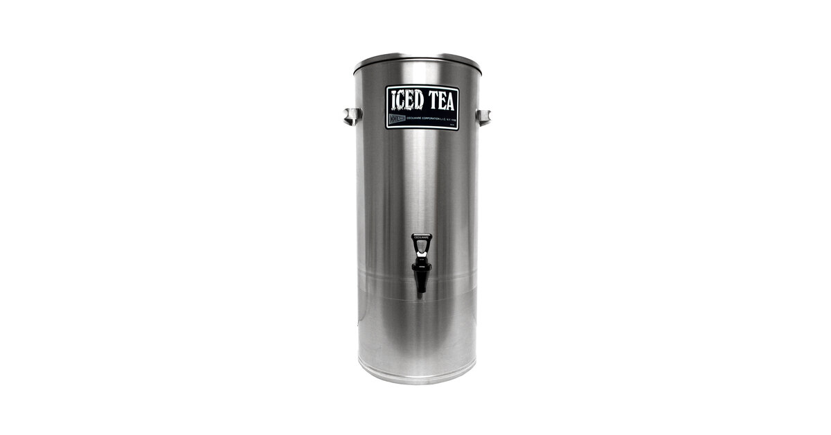 Commercial 3 Gallon Stainless Steel Iced Tea Dispenser 