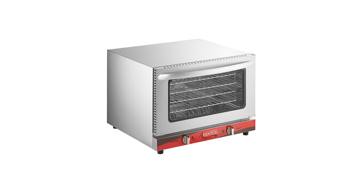 Hi Tek Stainless Steel Half Size Countertop Convection Oven - 120V, 1600W -  1.5 cu ft - 1 count box