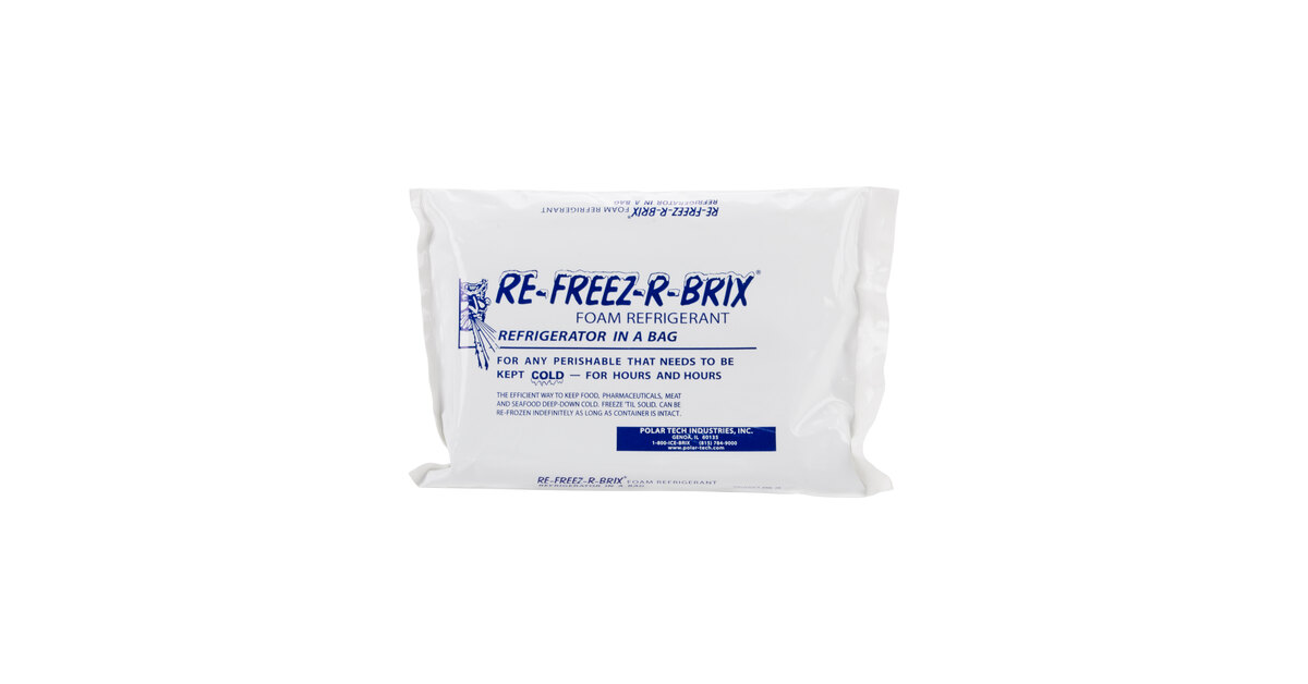 Polar Tech 28 oz. Re-Freez-R-Brix Foam Freeze Pack - 12/Case