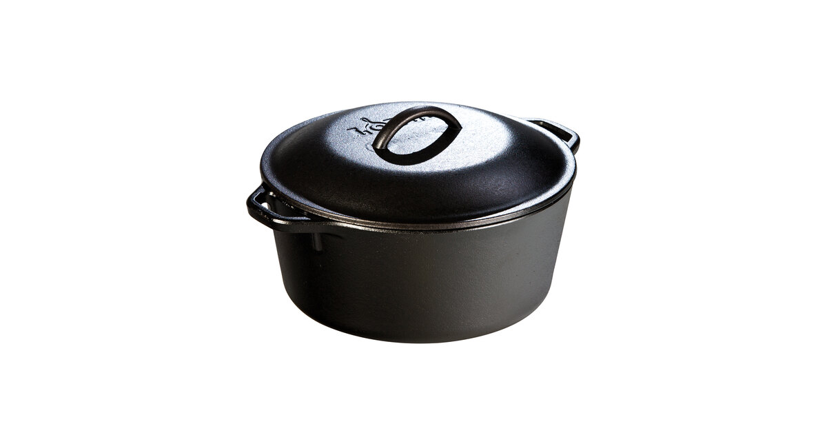 Lodge L8DOL3 5 Qt. Pre-Seasoned Cast Iron Dutch Oven