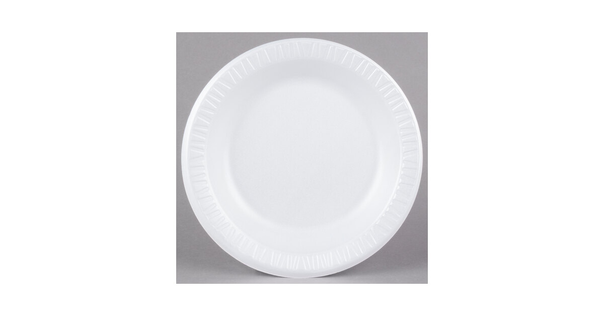  Dart 10CPWQR 10.25 in White Laminated Foam 3 Comp Plate (Case  of 500) : Health & Household