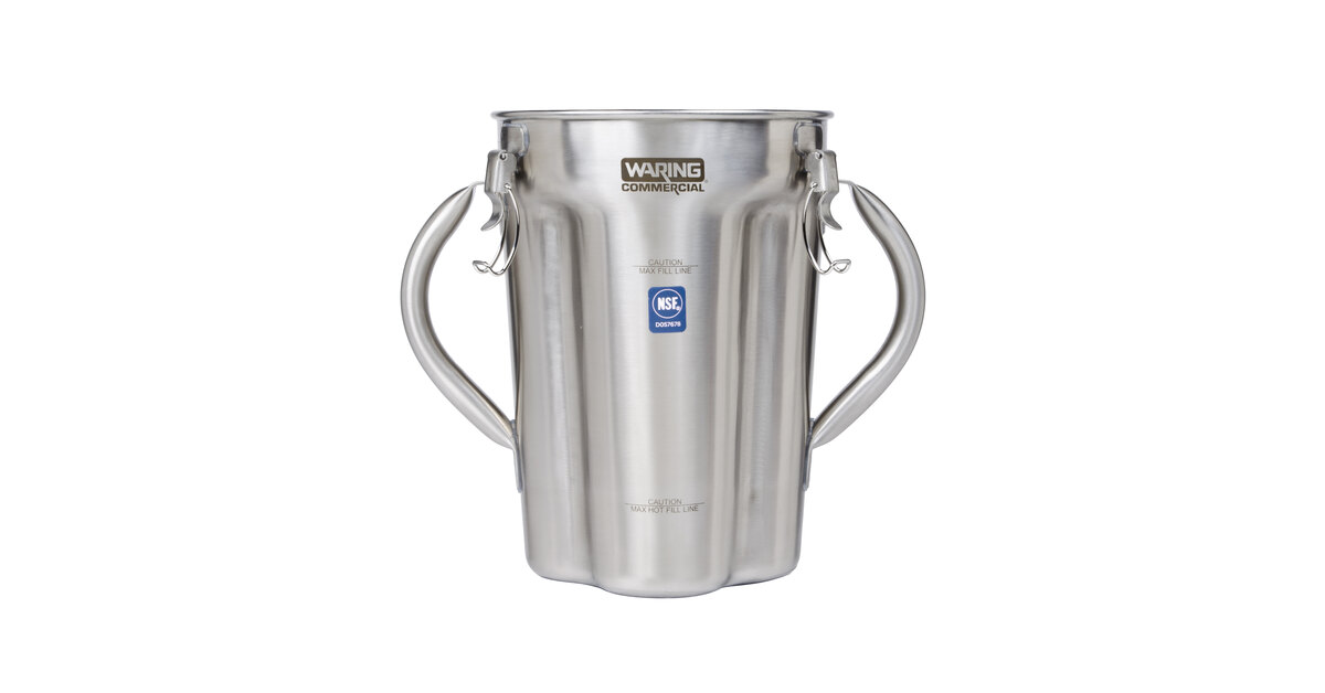 Waring 023909 1 Gallon Stainless Steel Blender Jar with Two