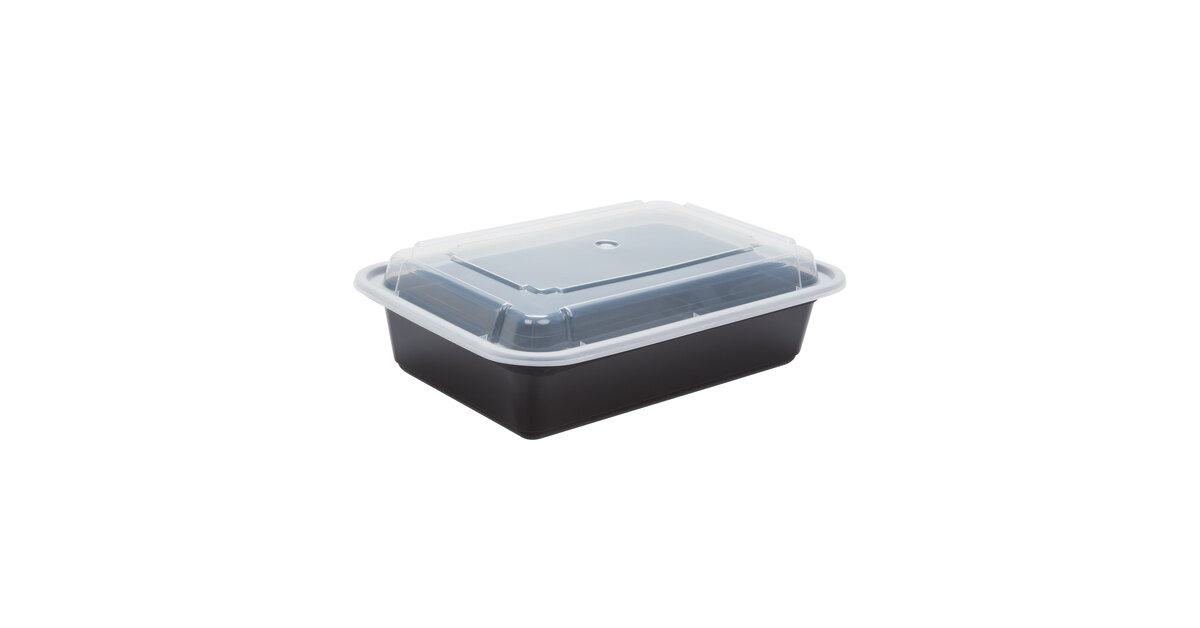Versatainer NC818B 12 oz. Microwavable Meal Prep Container with Lid, 150/Case