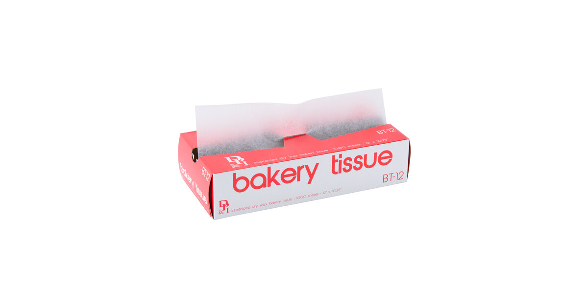Durable Packaging BT-6 Interfolded Bakery Tissue Sheets 6 x 10 3