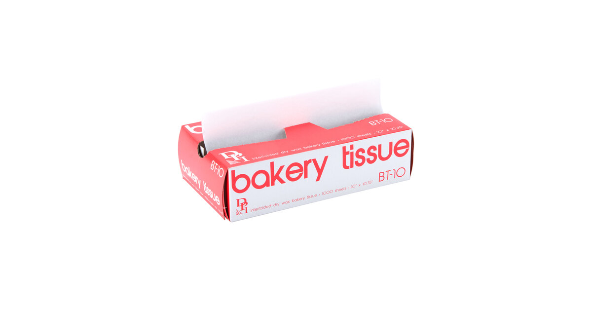 Durable Packaging BT-6 Interfolded Bakery Tissue Sheets 6 x 10 3