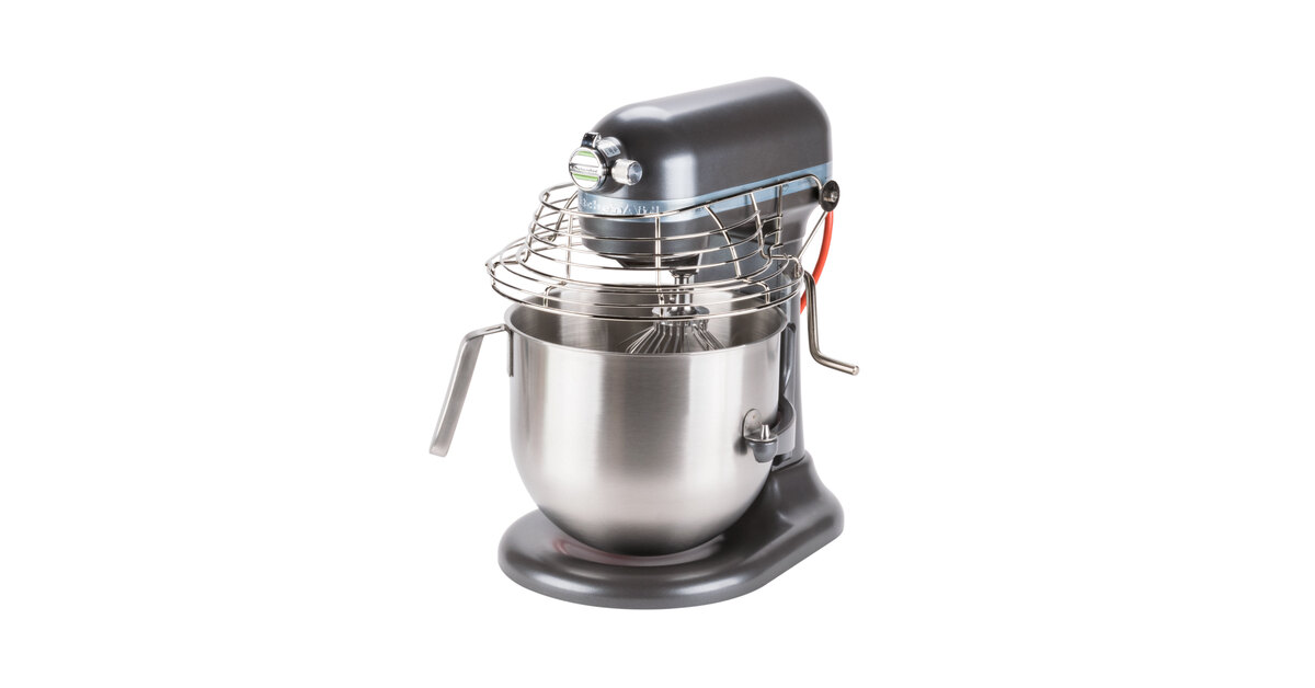 Pewter KitchenAid 8 qt. Commercial Mixer & Bowl Guard KSMC895DP