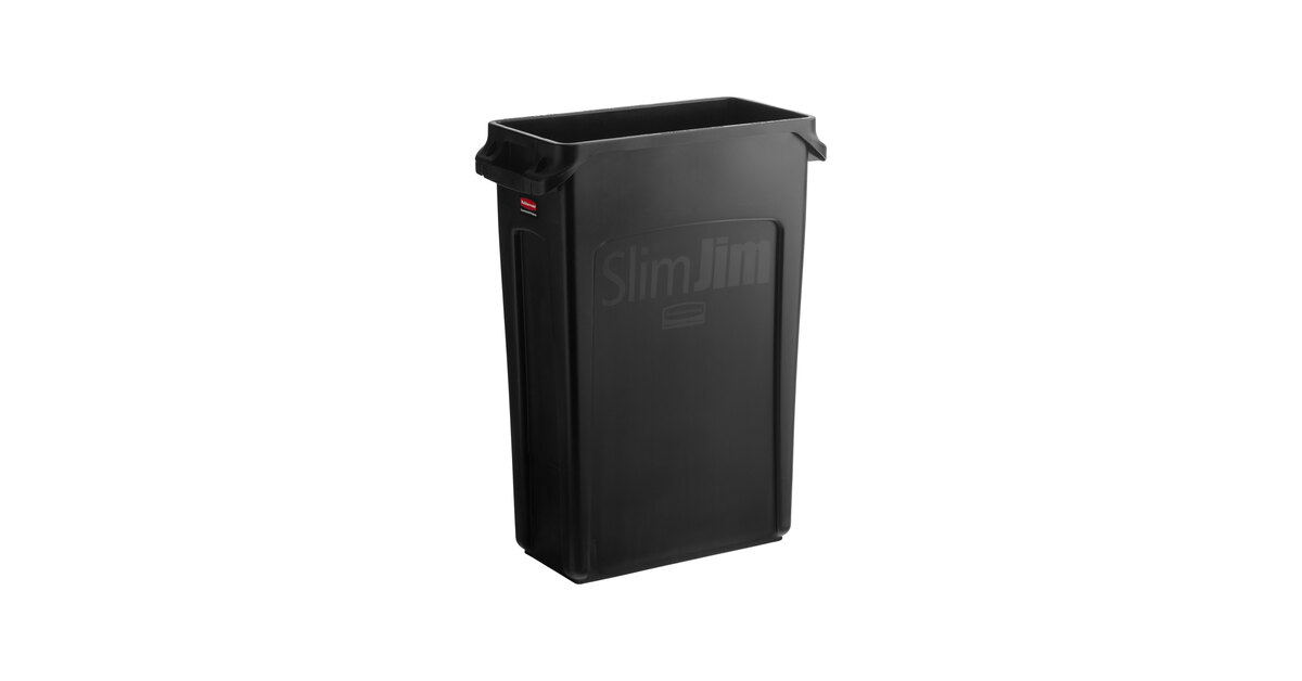 Rubbermaid Slim Jim® 23-gal Trash Can (Black)