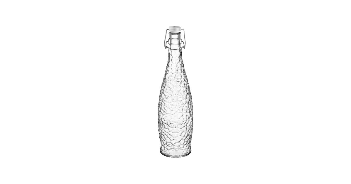 Libbey 13150120 34 oz. Glacier Water Bottle with Clear Wire Bail 