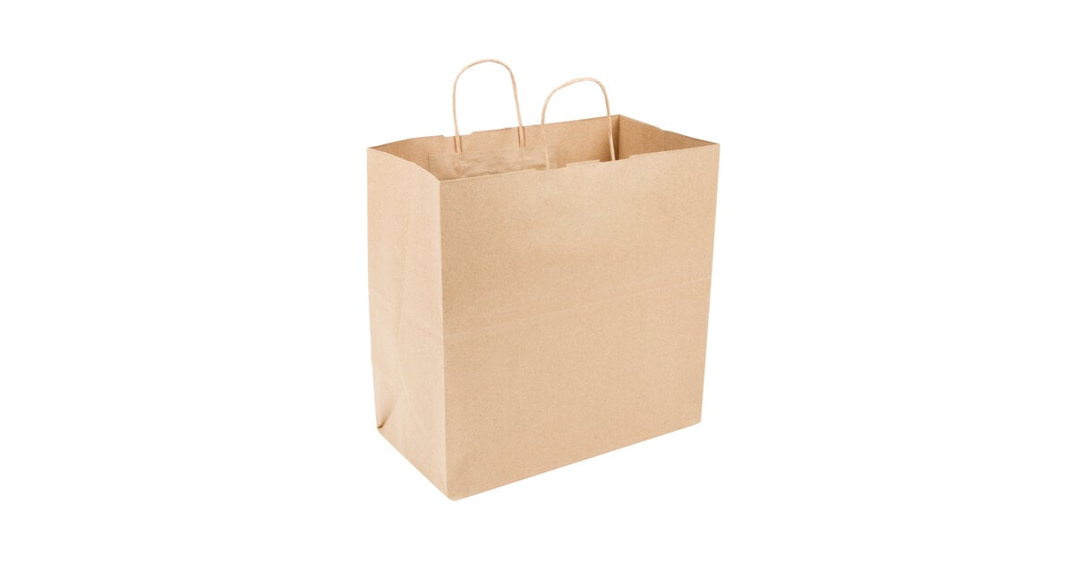 SafePro 10712 10x7x12-Inch Kraft Paper Shopping Bag with Handles 250-Piece Case