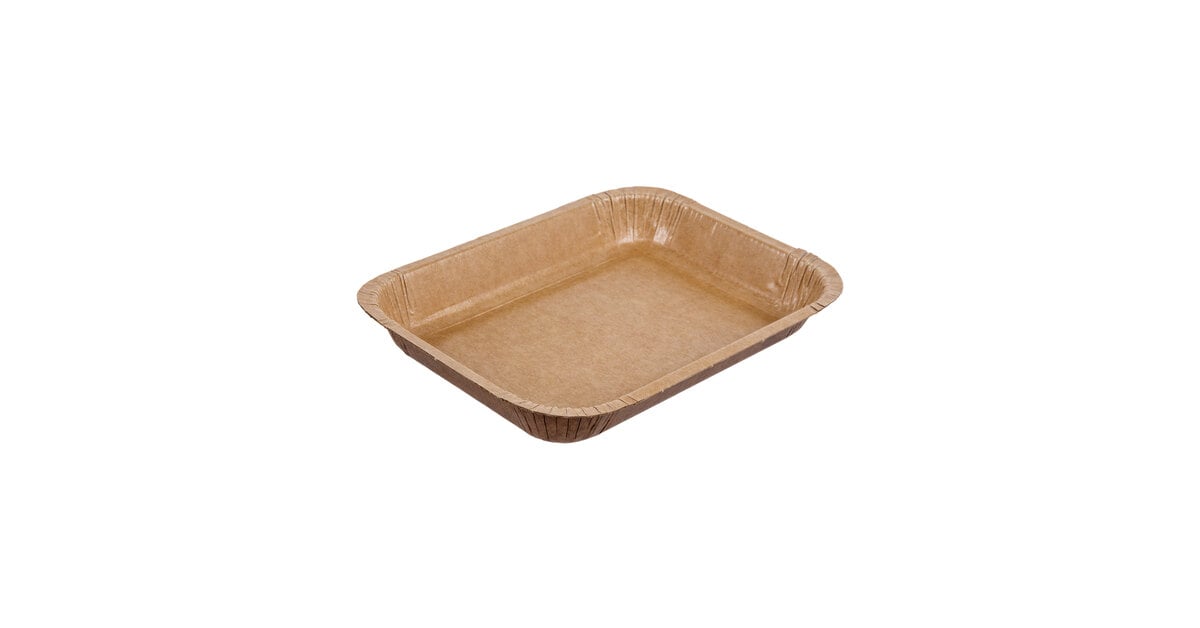 Solut 8 1/2 x 6 Bake and Show Black Oven Safe Corrugated Paperboard Entree / Brownie Pan - 560/Case