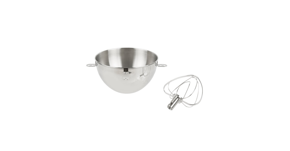 KitchenAid KN3CW Ciotola In Acciaio Inox Da 3 Litri Con Frusta Combinata Per Planetaria KV25G E KP26M1X