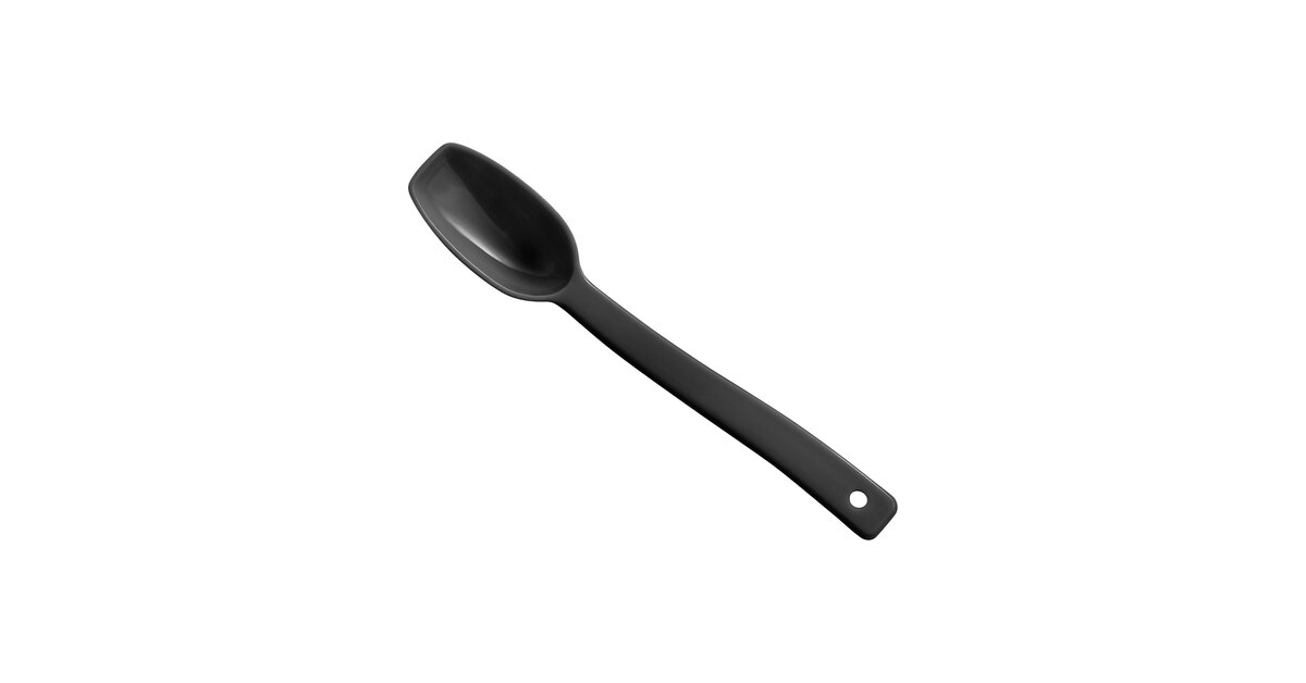 Cambro SPO11CW110 Black Deli Spoon (11 1/8 Inch) - Case Of 12 Unbreakable Polycarbonate Serving Spoons