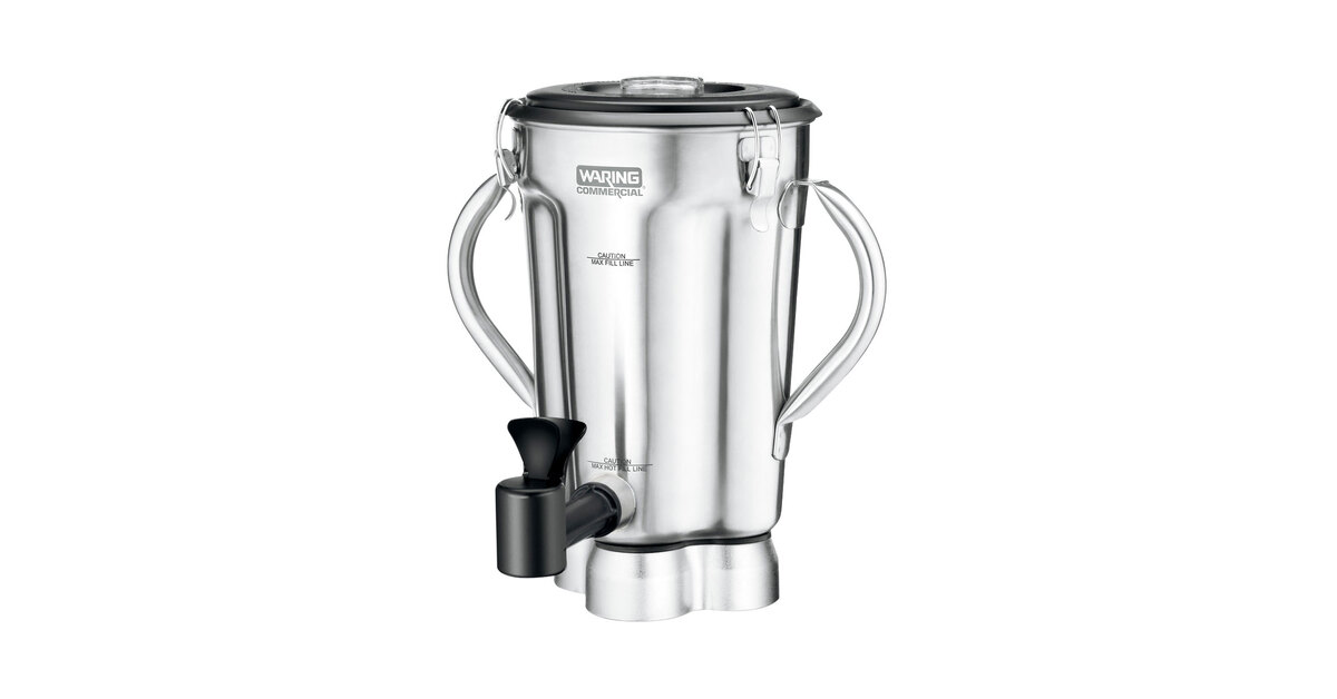Waring CAC125 1 Gallon Stainless Steel Container with Blade