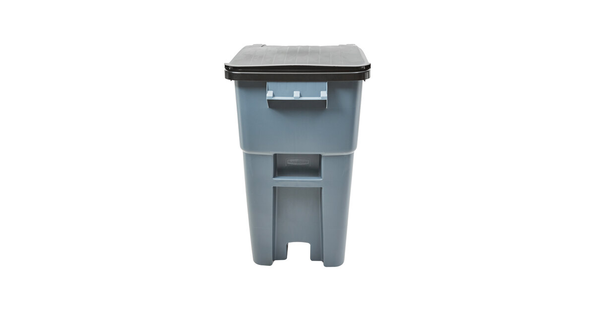 Rubbermaid Commercial BRUTE Recycling Rollout Trash Can with Hinged Lid,  Blue (50 gal.) - Sam's Club