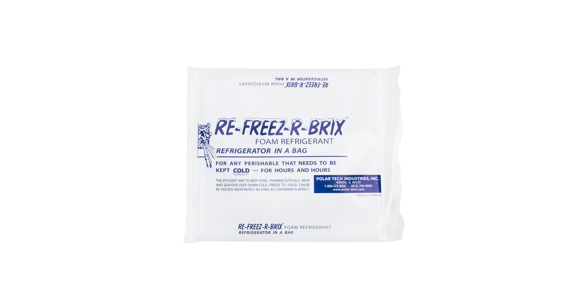 Polar Tech 22 oz. Re-Freez-R-Brix Foam Freeze Pack - 16/Case
