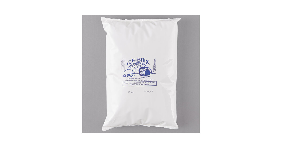 Polar Tech 64 oz. Ice Brix Leakproof Cold Pack - 8/Case