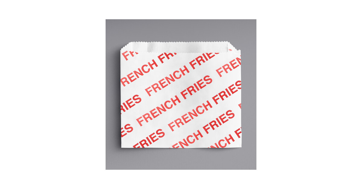 Carnival King 5 x 4 Medium Kraft French Fry Bag - 2000/Case