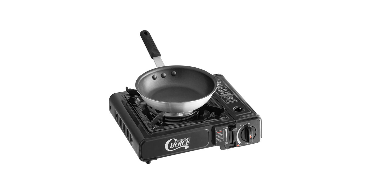 Choice Single Burner Portable Butane Stove with Fry Pan