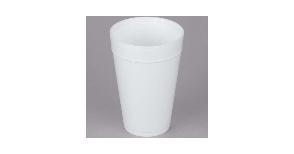 32oz #32TJ32 Dart Styrofoam Drinking Cups White CS/500 Disposable 