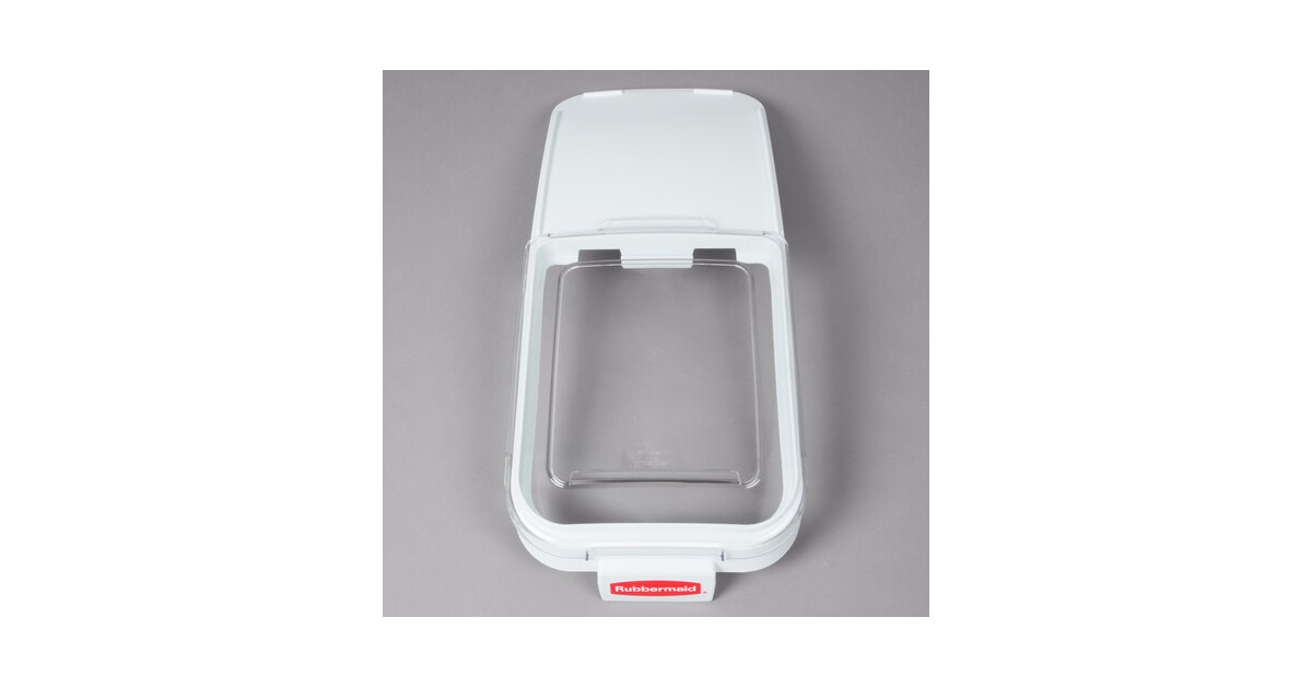Rubbermaid FG9F7700CLR Replacement Sliding Lid with Scoop Hook for 