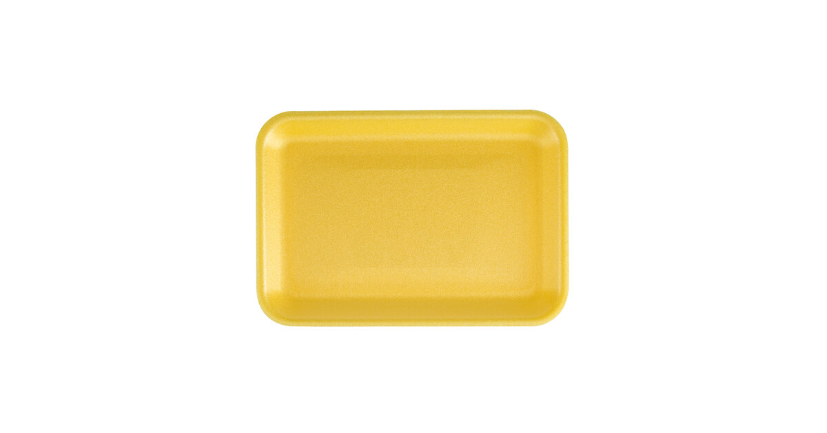500/PK CKF 4DY #4D Yellow Foam Meat Trays 