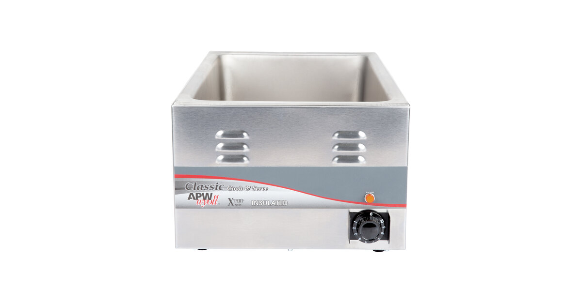 APW Wyott 3D-W3VI-120 22 qt Classic Countertop Food Warmer - 22 1/16L x 14  1/16W x 9 3/4H
