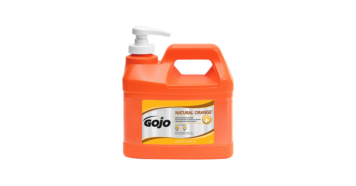 GOJO® 0948-04 1/2 Gallon Natural Orange Smooth Hand Cleaner - 4/Case