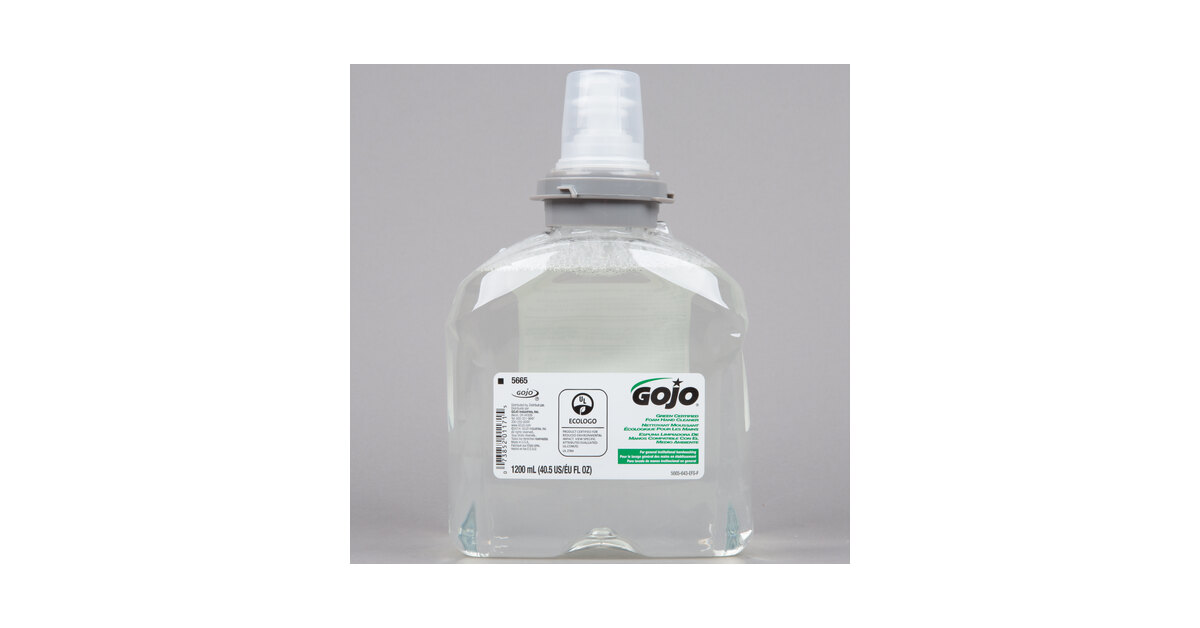 GOJO® 5665-02 TFX 1200 mL Green Certified Foam Hand Soap - 2/Case