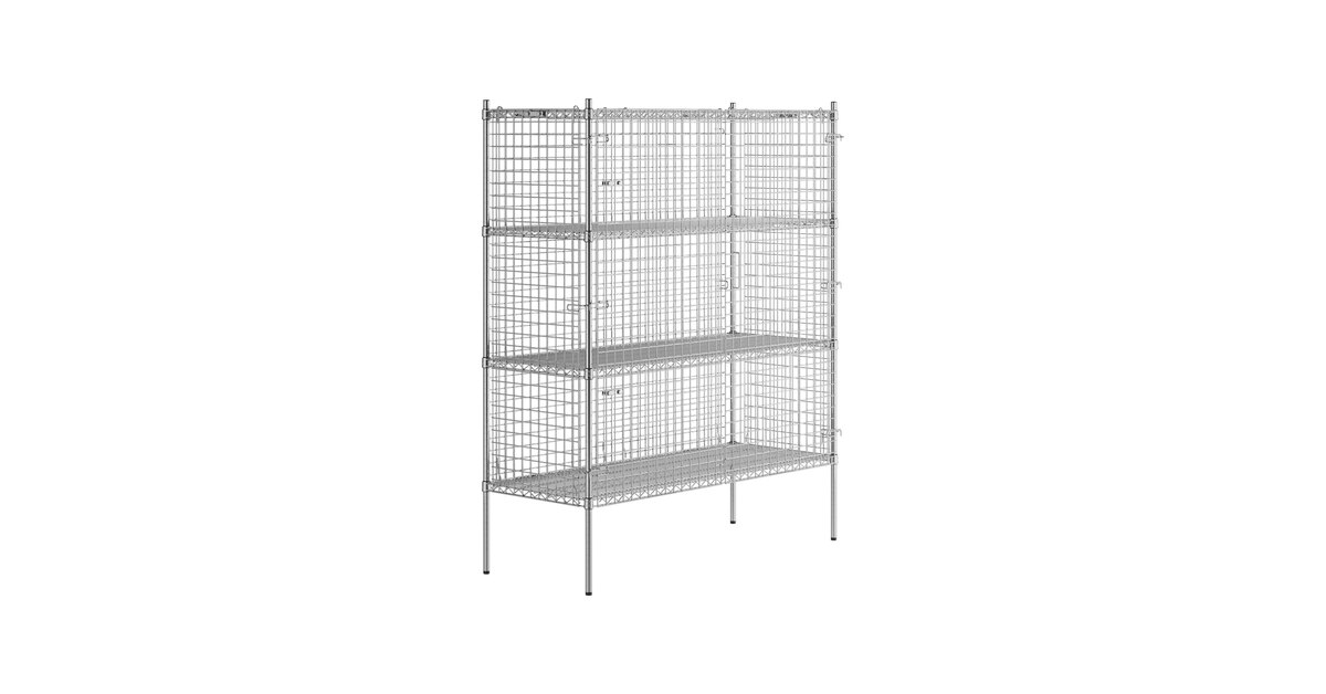 Regency NSF Stationary Chrome Wire Security Cage Kit - 24