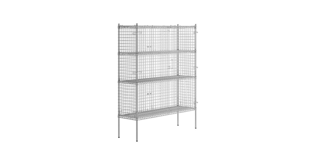 Regency NSF Stationary Chrome Wire Security Cage Kit -18