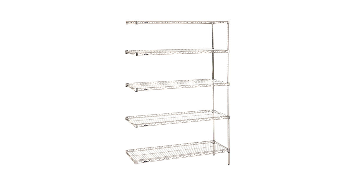 Metro 5AN327C Super Erecta Chrome Wire Stationary Add-On Shelving