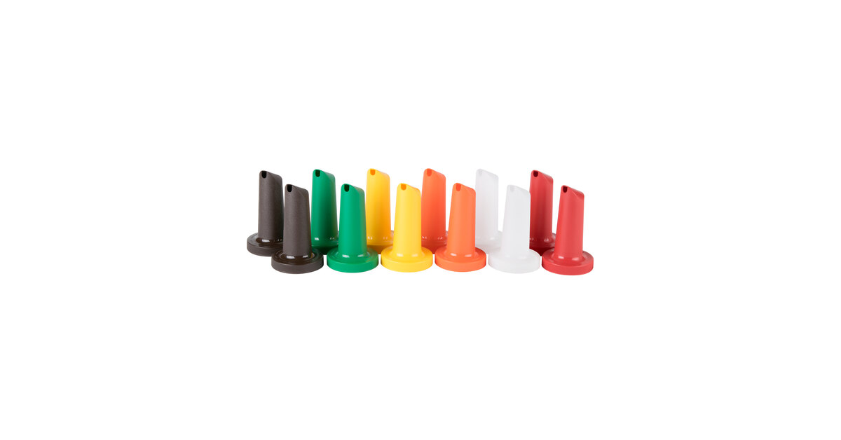 Carlisle PS204AST00 Store 'N Pour PourPlus 12-Piece Assorted Spout