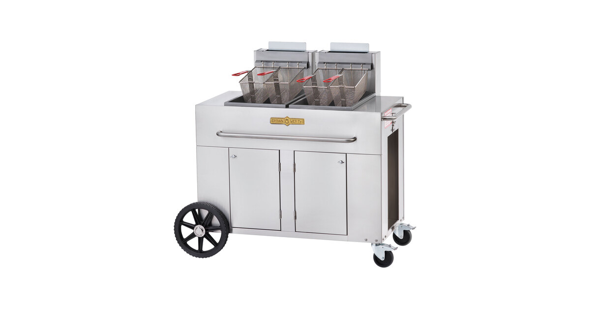 Crown Verity PF-2-NG 70-80 lb. Double Tank Portable Outdoor Fryer