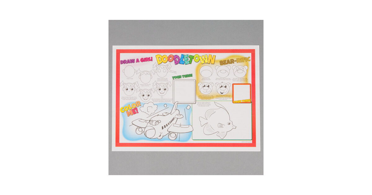 Choice 4 Pack Triangular Kids' Restaurant Crayons in Print Box - 100/Pack